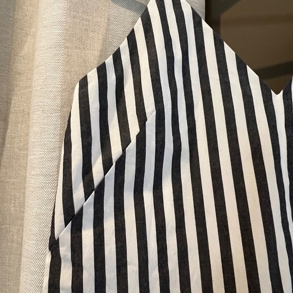 Women's Everlane Striped Gray & White Cotton Strappy Sundress, Size 00 - Picture 4 of 11